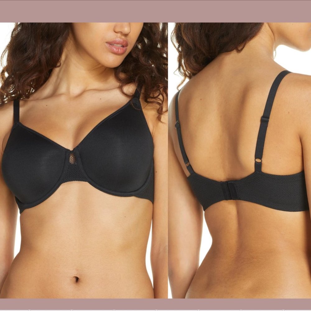 NWT $60‎ Wacoal [ 34DD ] Keep Your Cool Undewire T-Shirt Bra in Black #5319b